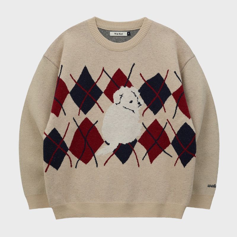 Maltese Argyle Crewneck Knit