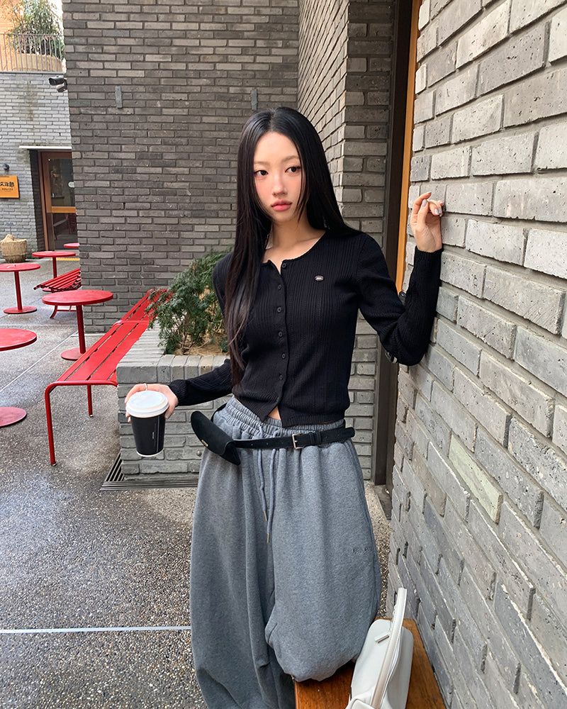 [ORIGINAL] REESE PUNCHING LONG SLEEVE CARDIGAN