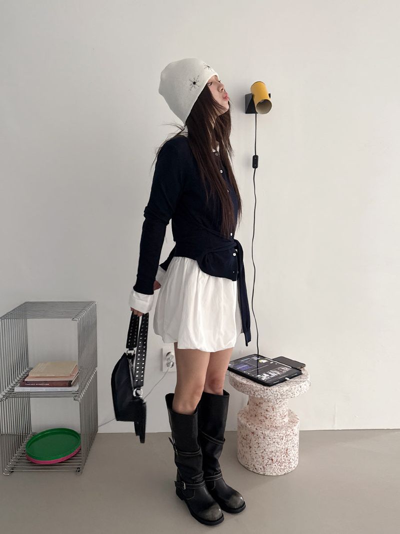 washed long boots ( soft type)