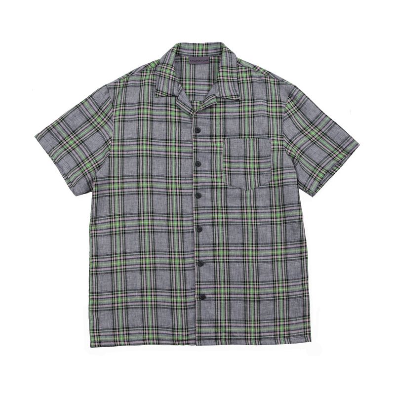 ARCANE FUNK（アーケインファンク）の「LINEN CHECK HALF SHIRTS（Tops）」
