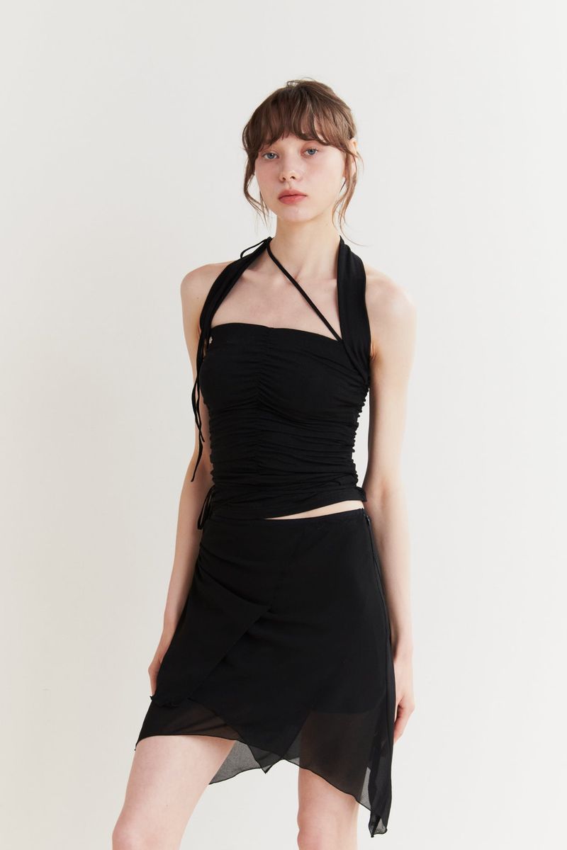 FAIRY HALTER TOP black