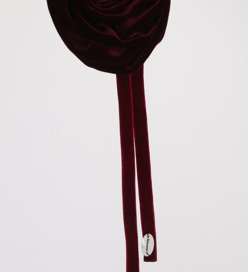 Rose Velvet Belt (Wine)