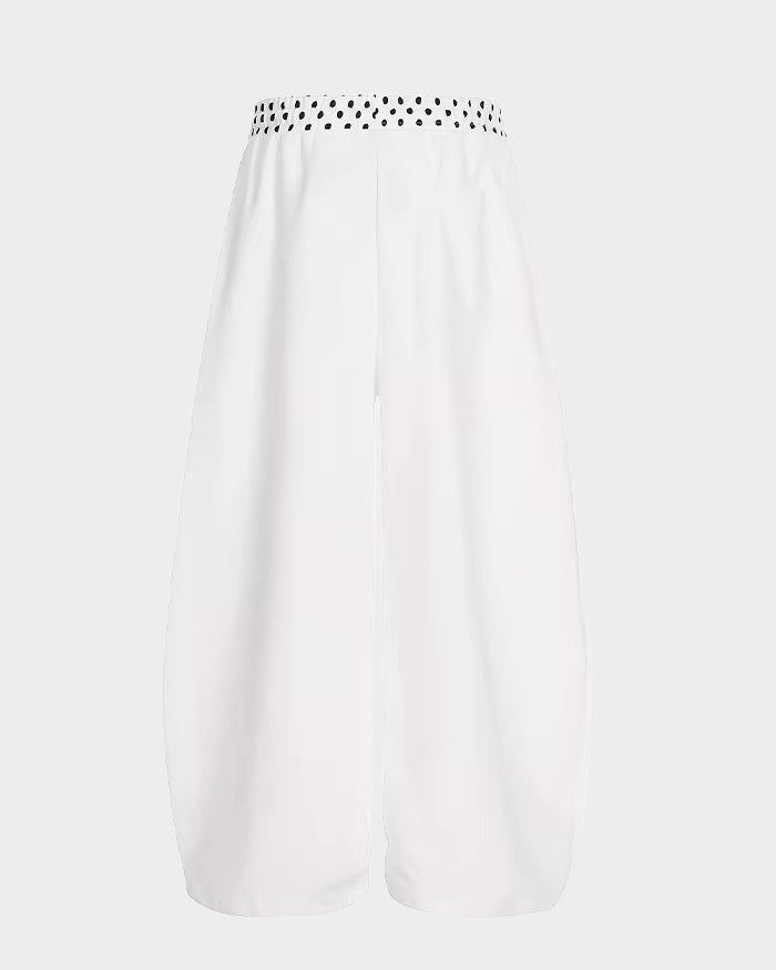 (W's) Dot Banding Wide Sweatpants