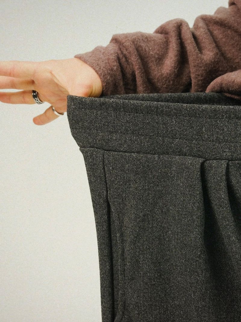 [SEMADE] Soft Wool Banding Balloon Slacks
