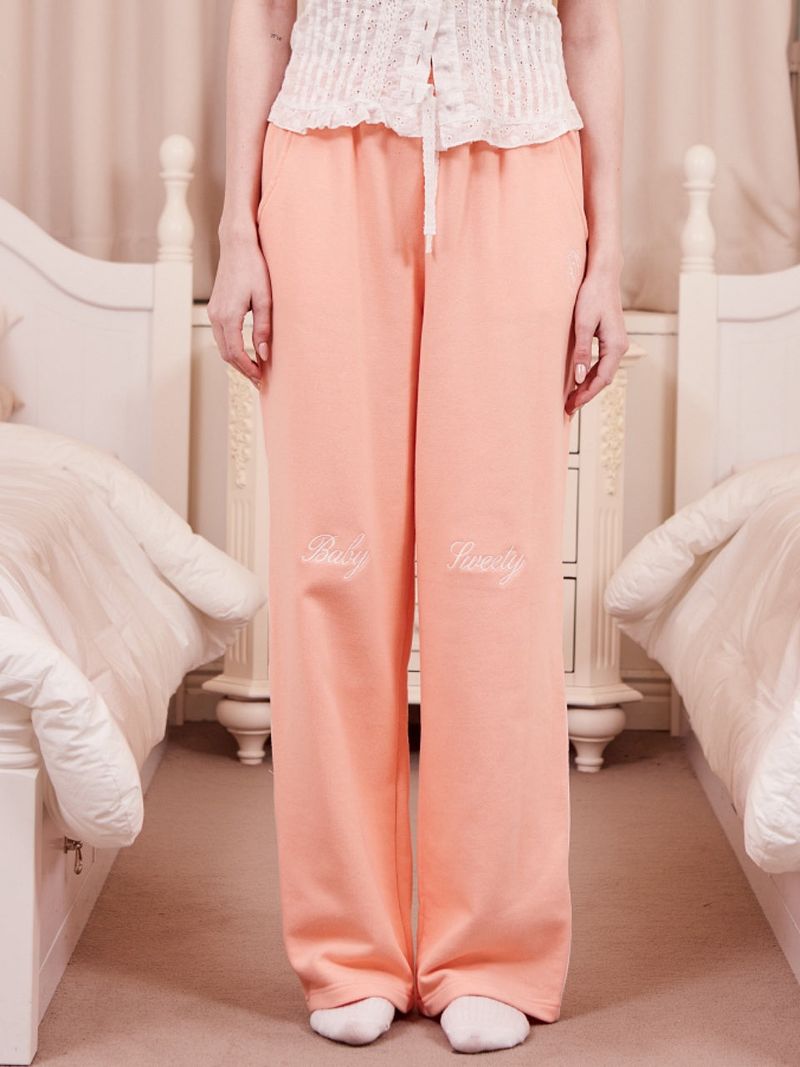 sweatsweet（スウェットスイート）の「Lacy Sweat Pants_PEACH（Pants）」
