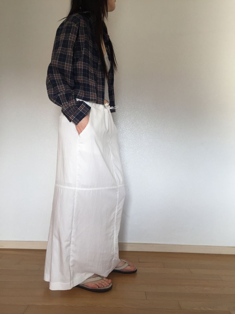 Check crop shirt (2 colors)