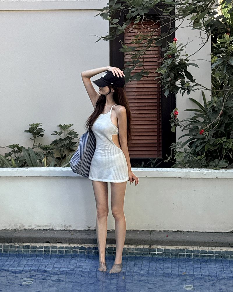 Lulin knit dress & bikini set