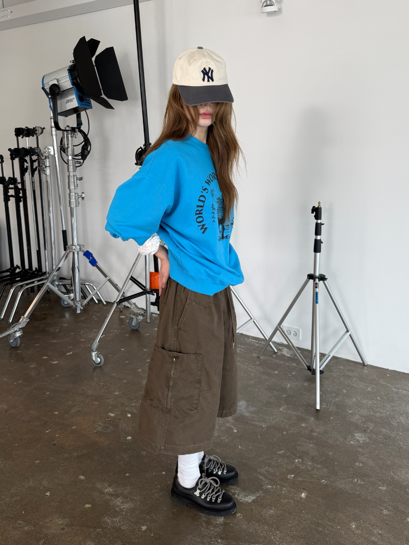 zipper bermuda cargo pants