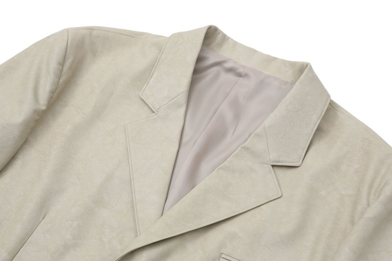 Over Single Leather Jacket (3color)