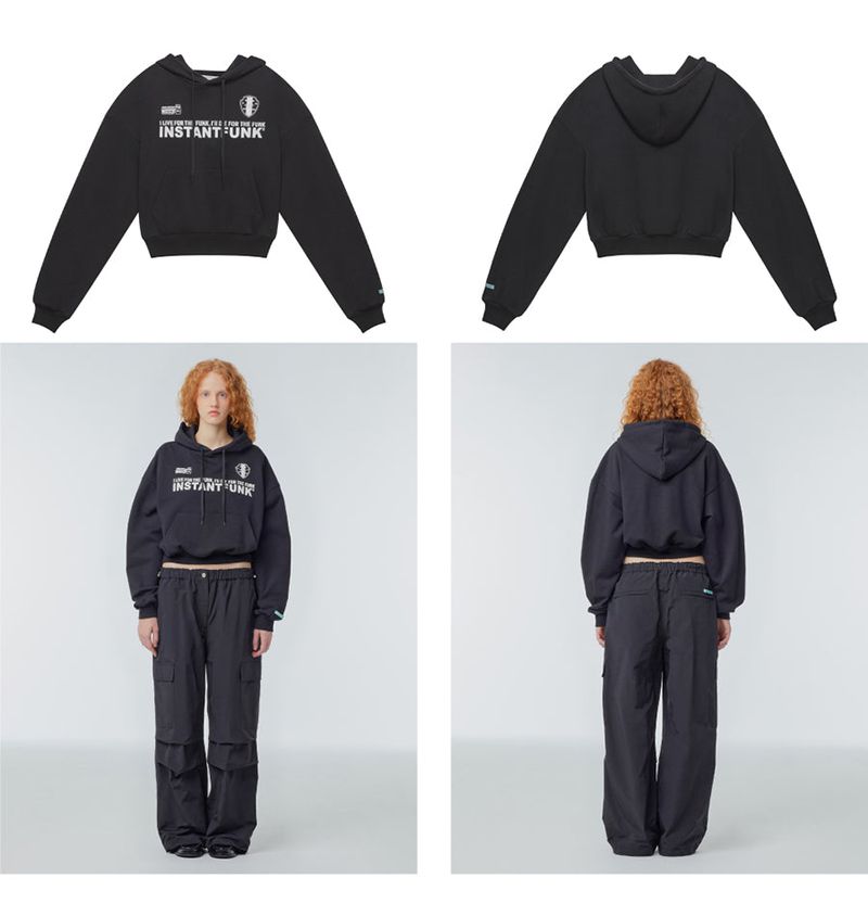 Emblem-print hooded sweatshirt
