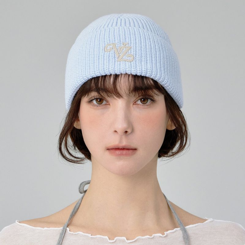 VARZAR（バザール）の「Leaf VZ Logo Washed Beanie / Sky Blue（Hats）」