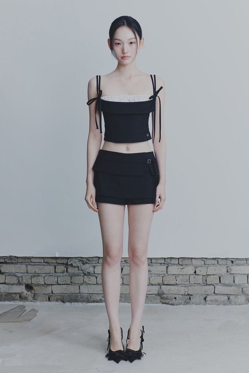 PAIN OR PLEASURE（ペインオアプレジャー）の「HEART RIBBON TOP black（Tops）」