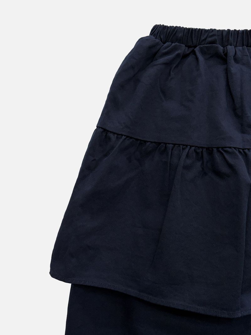 Pale Shirring Wide Skirt Pants (3c)