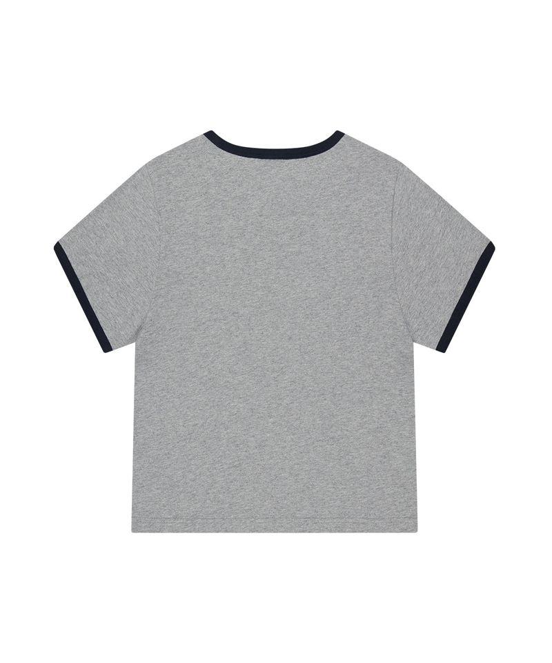 FLAG APPLIQUE RINGER CROP TEE