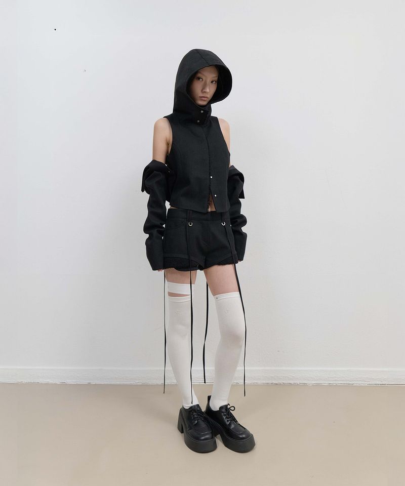 ojos（オホス）の「Layered Bolero Wool Jacket / Black（Jackets/Outerwear）」