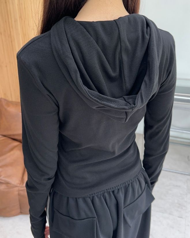 Riel Stitch Slim Hood Zip-Up