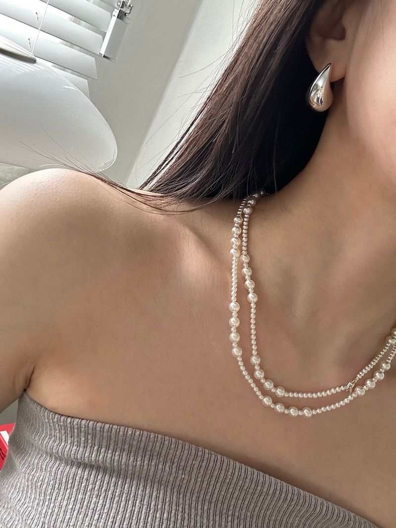 [925silver] Bubble pearl necklace