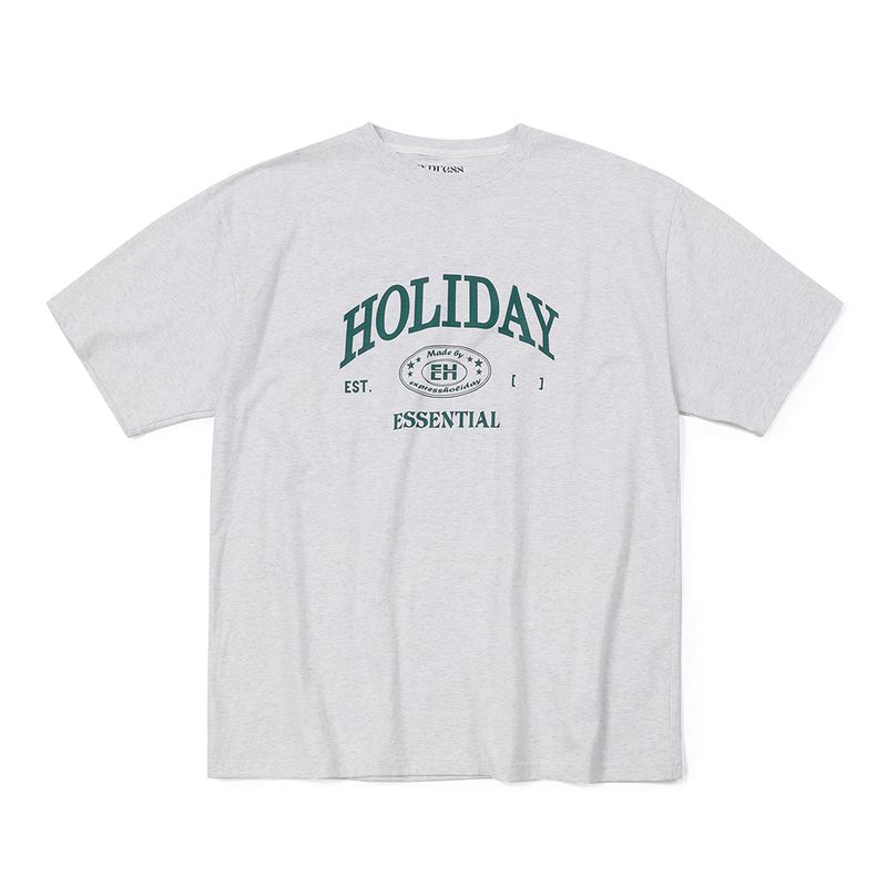 Express Holiday（エクスプレスホリデー）の「ホリデーエッセンシャルハーフTシャツ_ホワイトメランジ（トップス）」