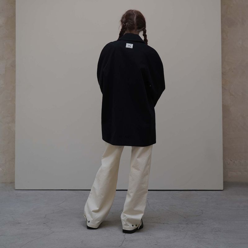 Black Trench Half Coat