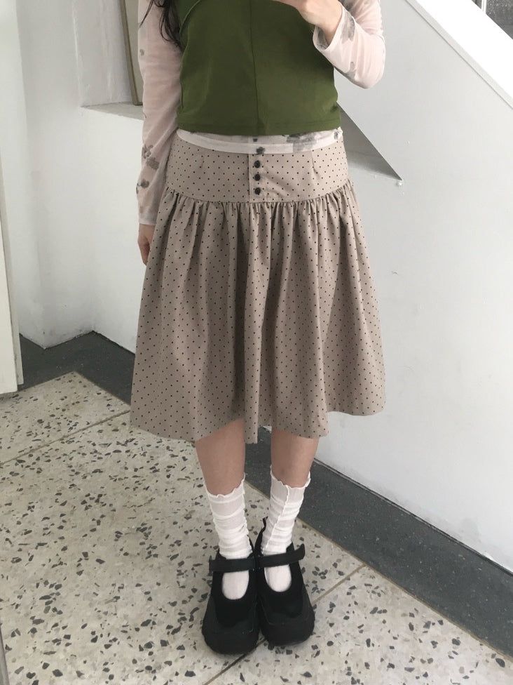 moroi（モロイ）の「ドット ミディスカート（スカート）」