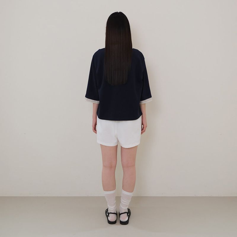 Navy Layered PK Tee