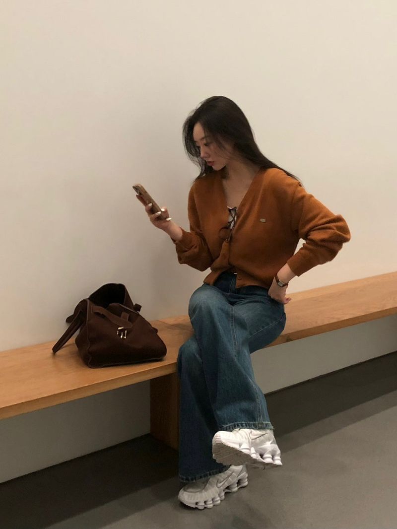 [bellide made] Merlin, Pendant V-neck Cardigan