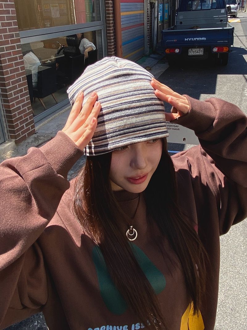SSROOM(エスエスルーム)の「Coco Vintage Stripe Beanie 3C(Hair Accessories)」