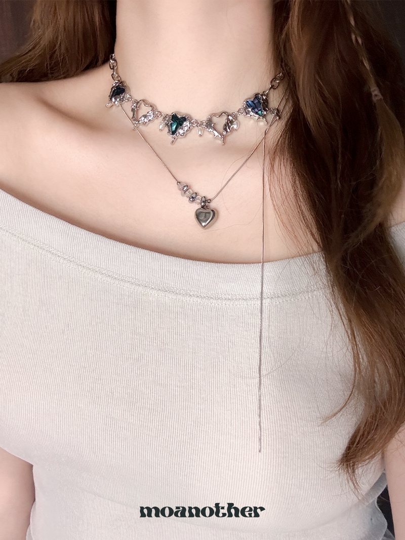 [Heart2Hearts Yuha, IDLE Minnie PIck!] Triple Heart Necklace