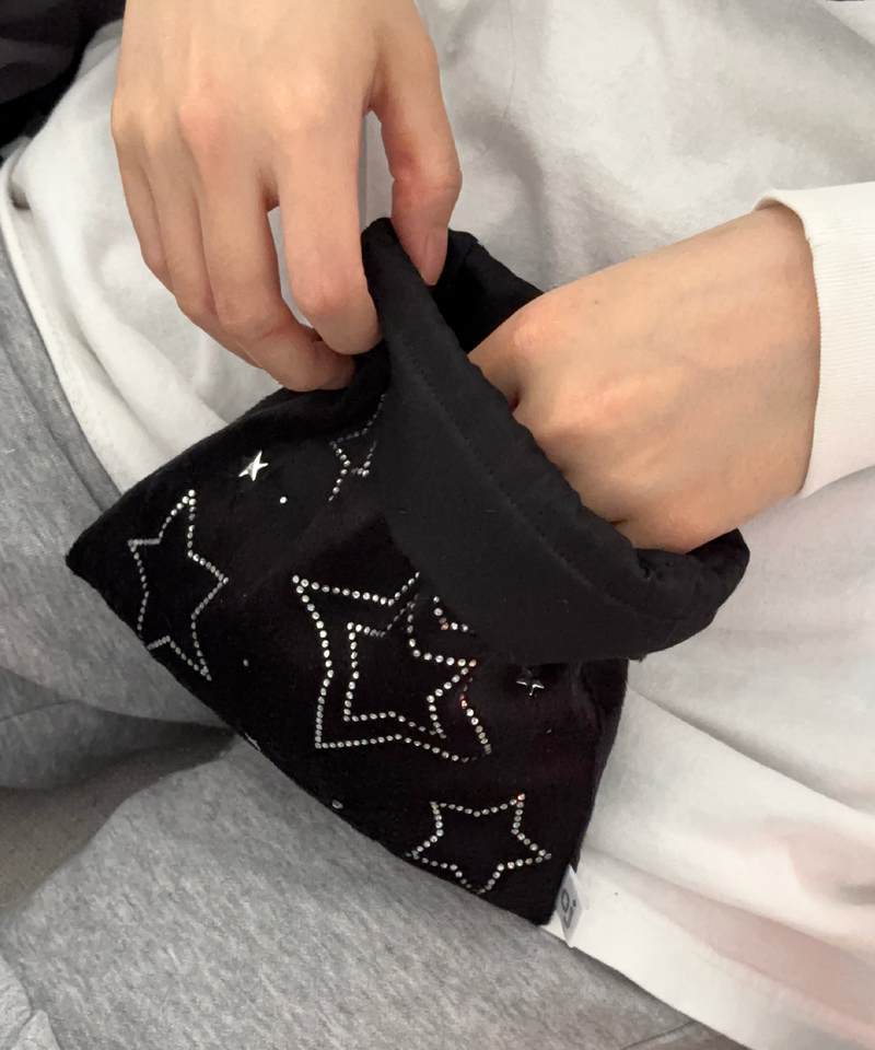 catch star pouch - black