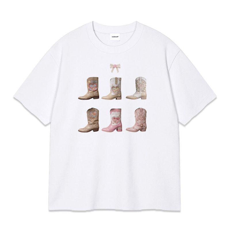 PINK BOOTS T-SHIRT (2color)