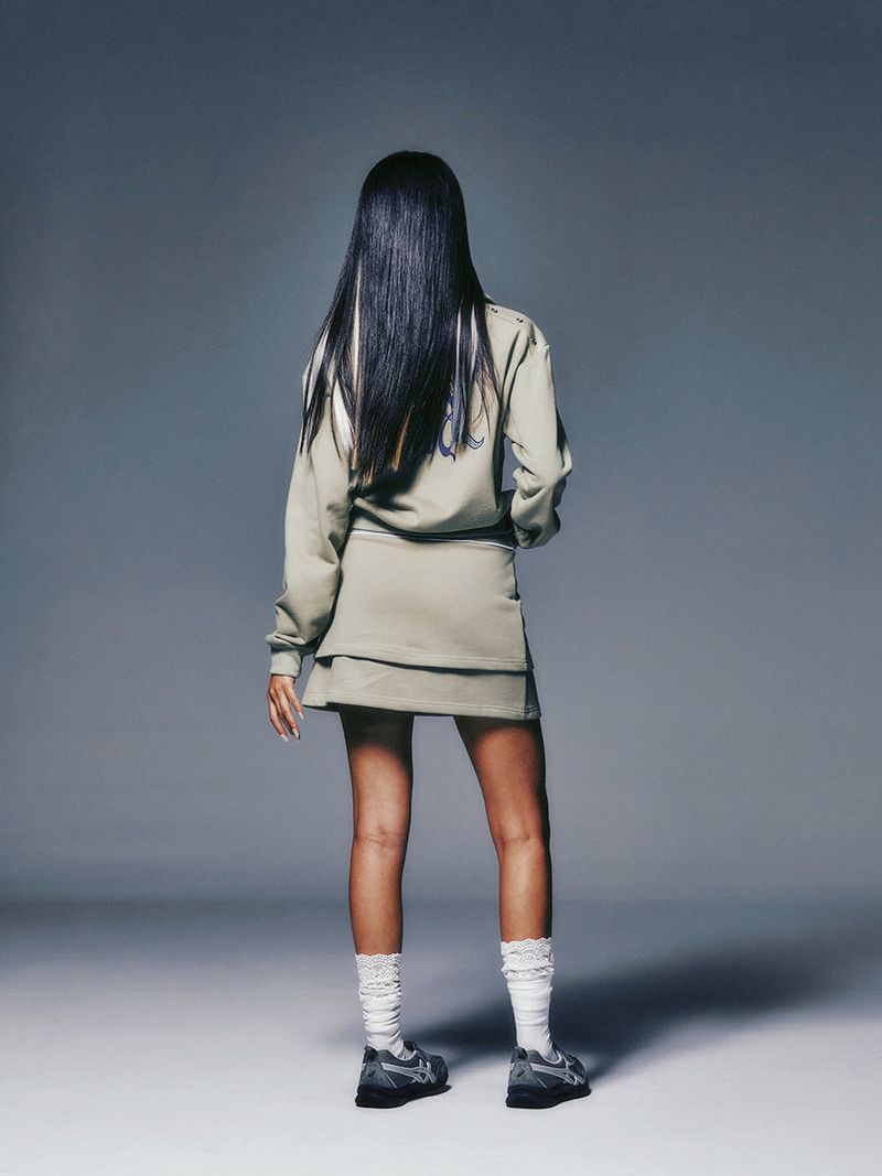 DOUBLE LAYER SKIRT (LIGHT KHAKI)