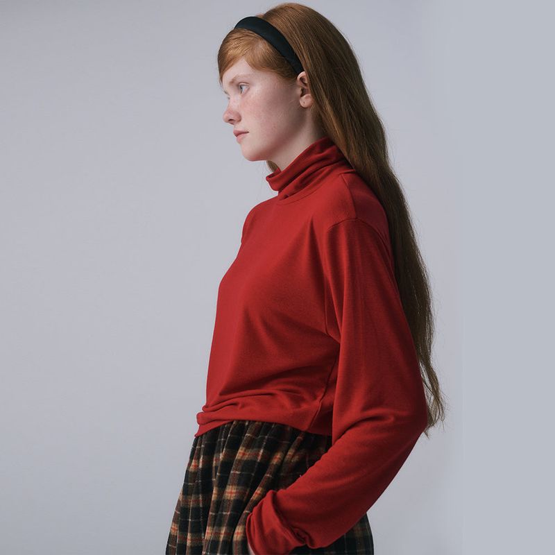 RIBBON TAIL LONG SLEEVE, RED