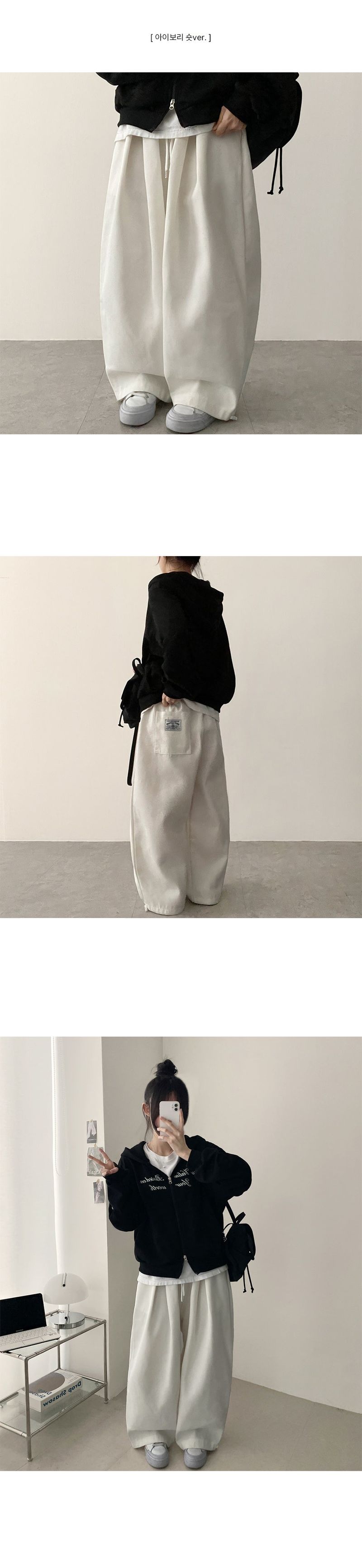 Millet Tantan Back Pocket Patch Pintuck Wide Pants[Long & Short]