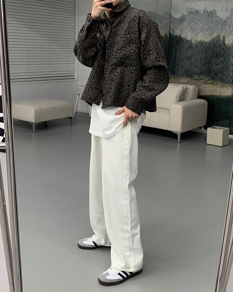 CR Wool Leopard Cropped Shirt (2 colors)