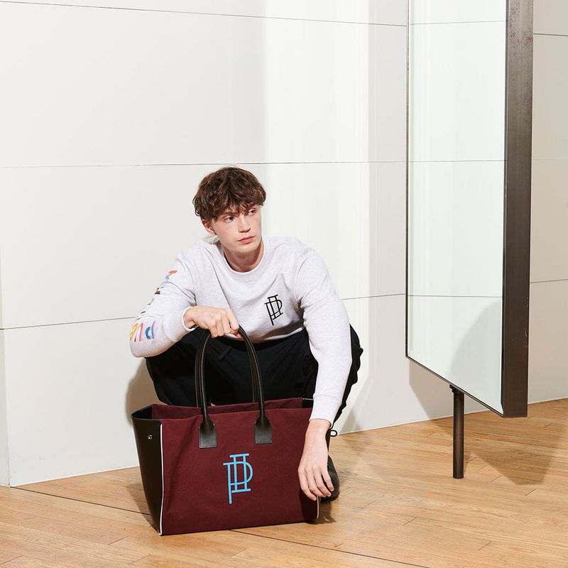  BIG SHOPPER BAG, BURGUNDY