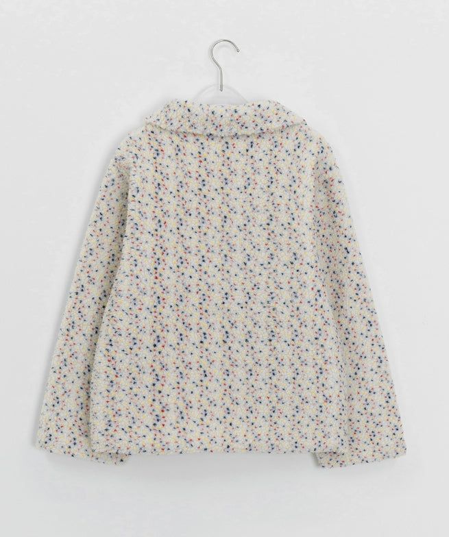 Tumbab Wool Collar Quilted Fleece Jumper