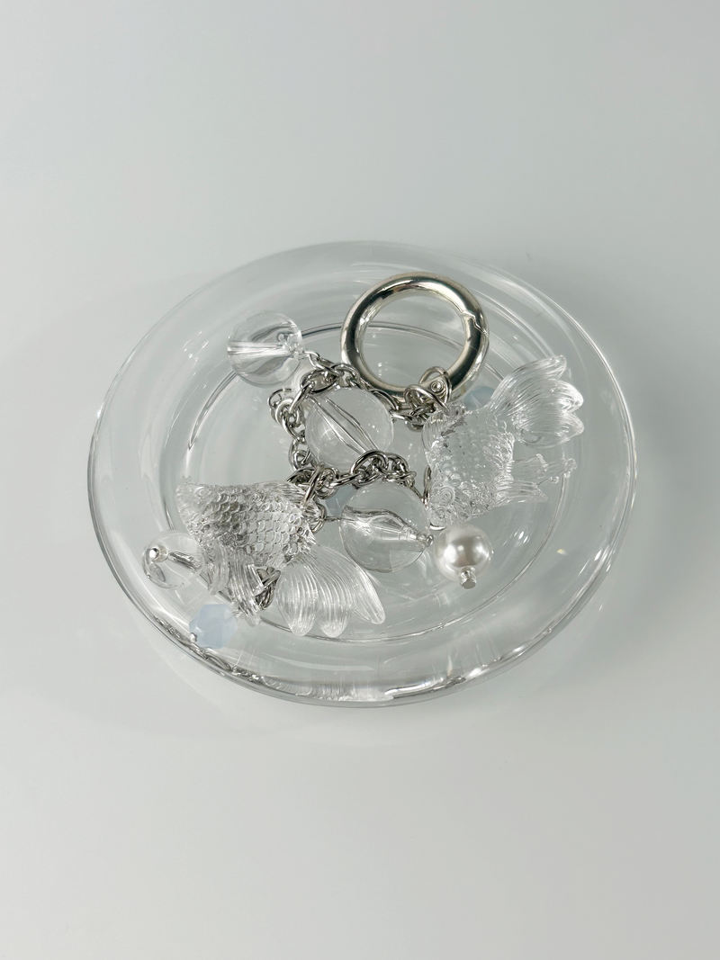 Clear Goldfish Bold Keychain