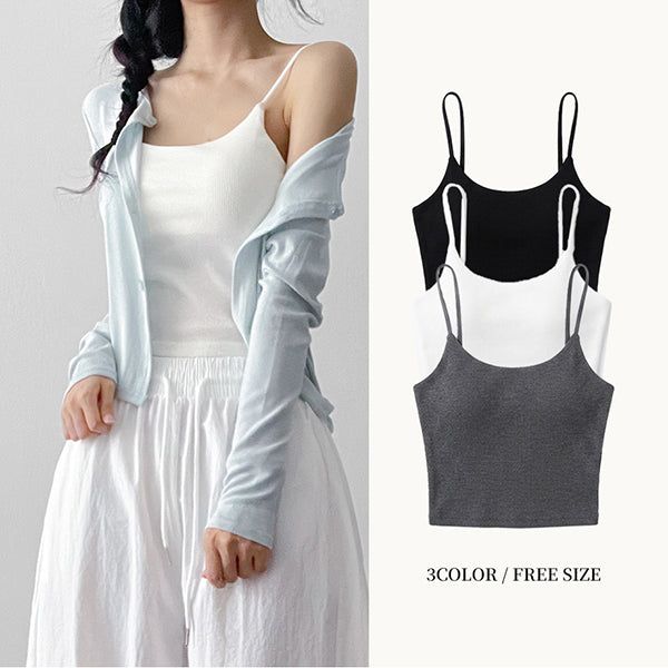 hijjoo(ハイチュー)の「You need at least one ✨ Ribbed Basic Cap Sleeveless (3 colors) (Tops)」
