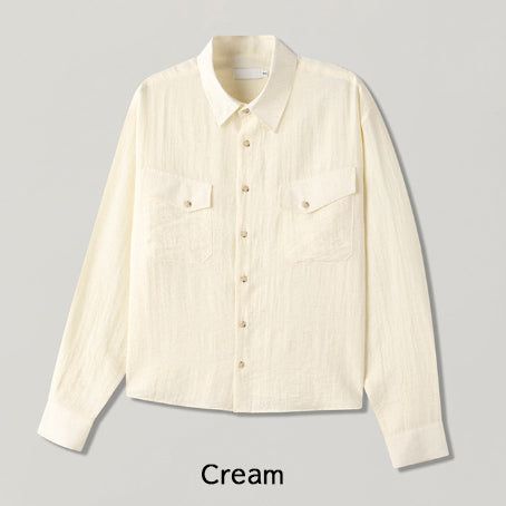 Hayden Flap Pocket Crop Shirt