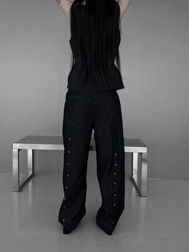 line rivet unique denim