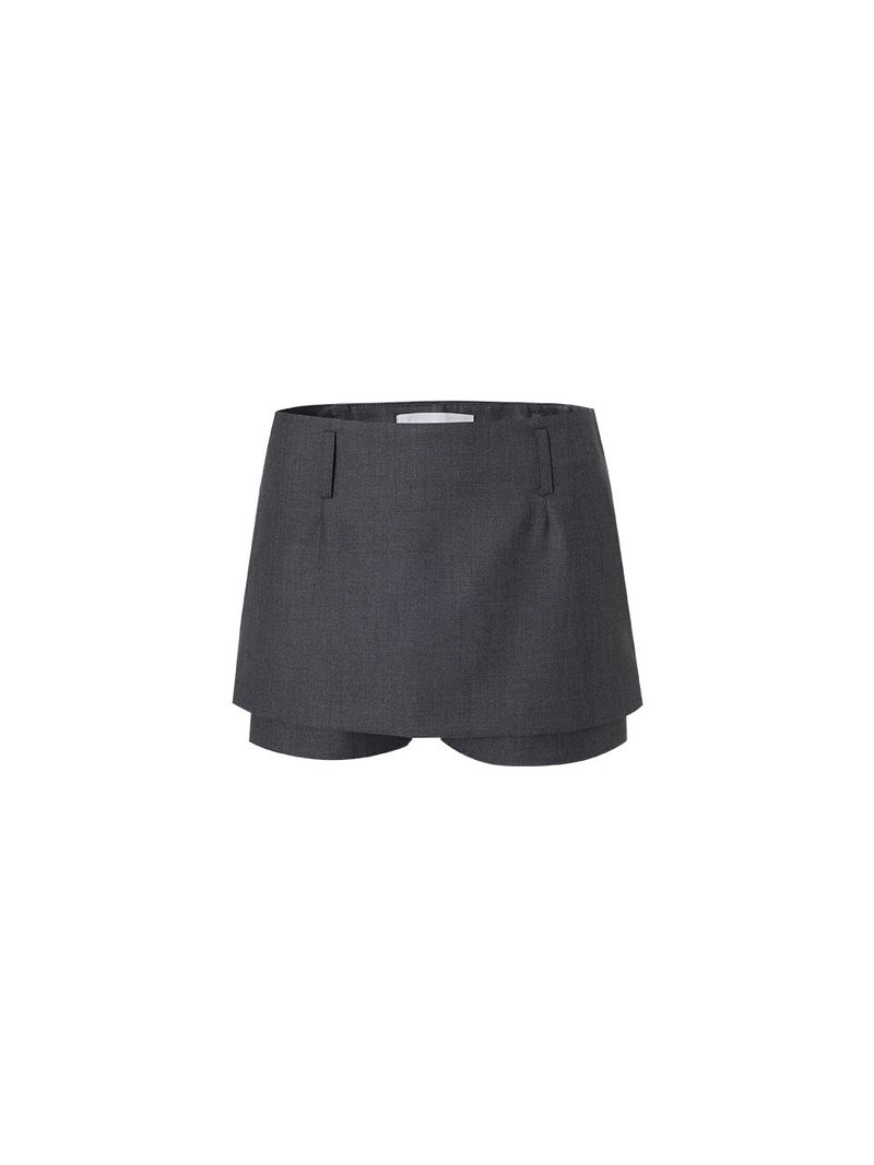 Moa skirt pants (Gray)