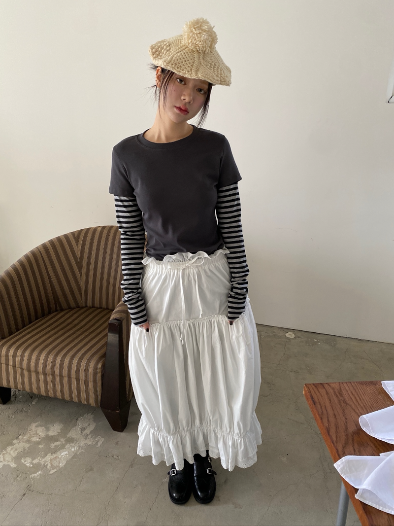 maroni shirring skirt