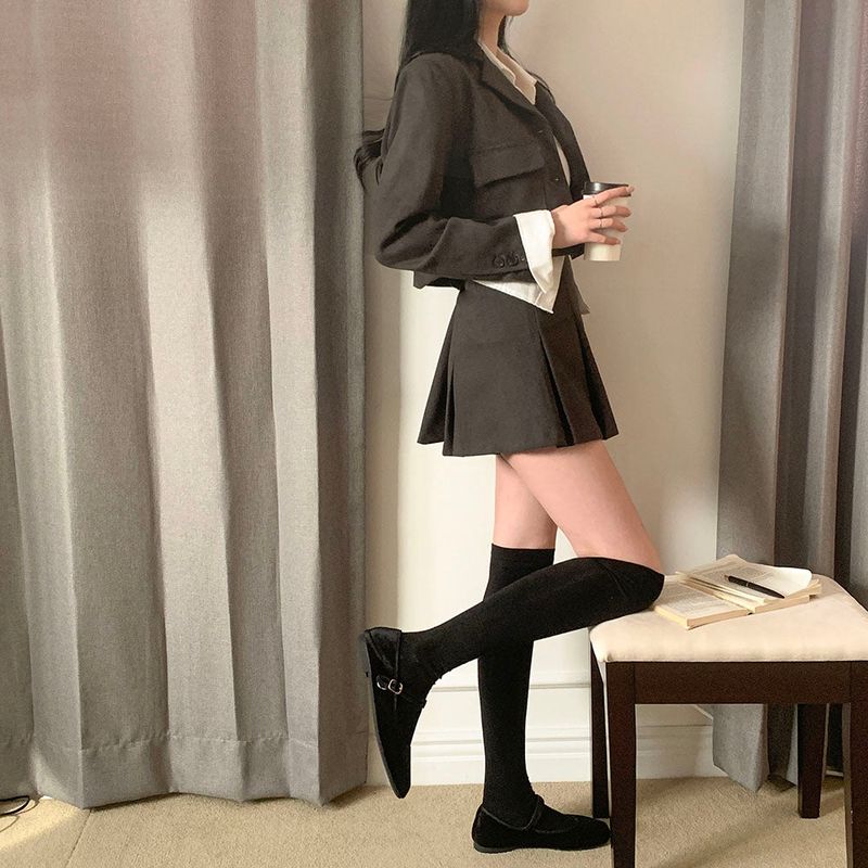 [BELLIDE MADE] Color jacket + skirt setup