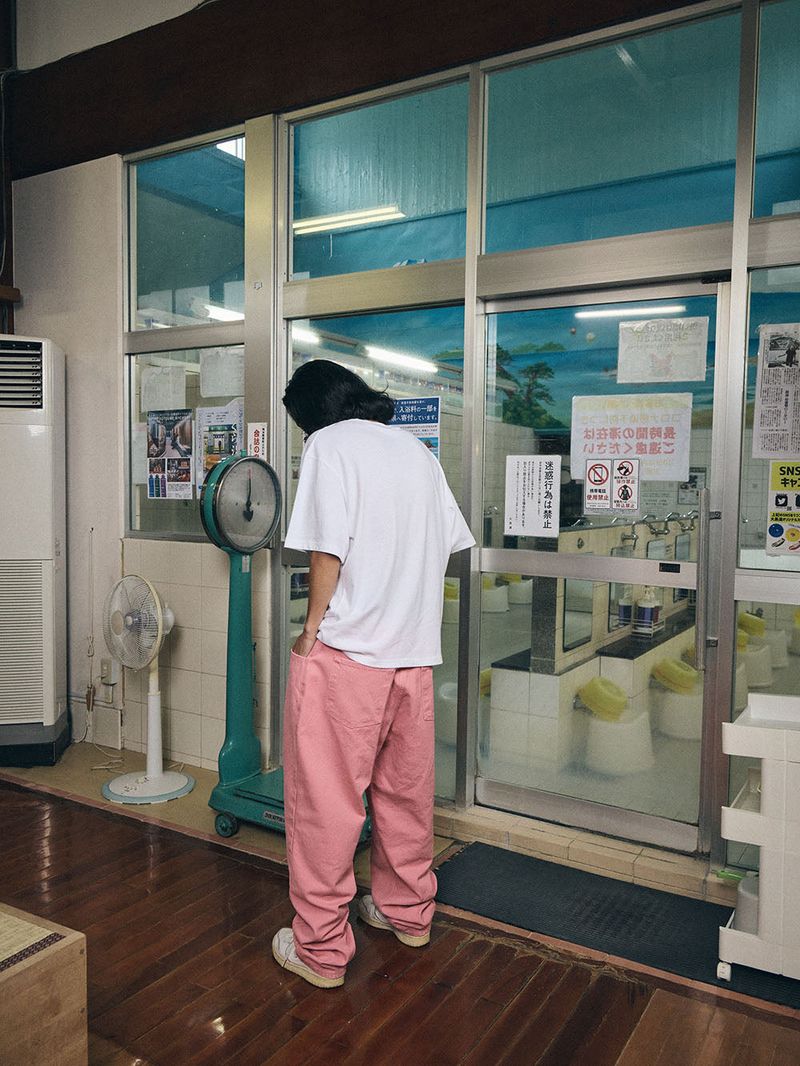 MID90 BAGGY OXFORD PANTS PINK