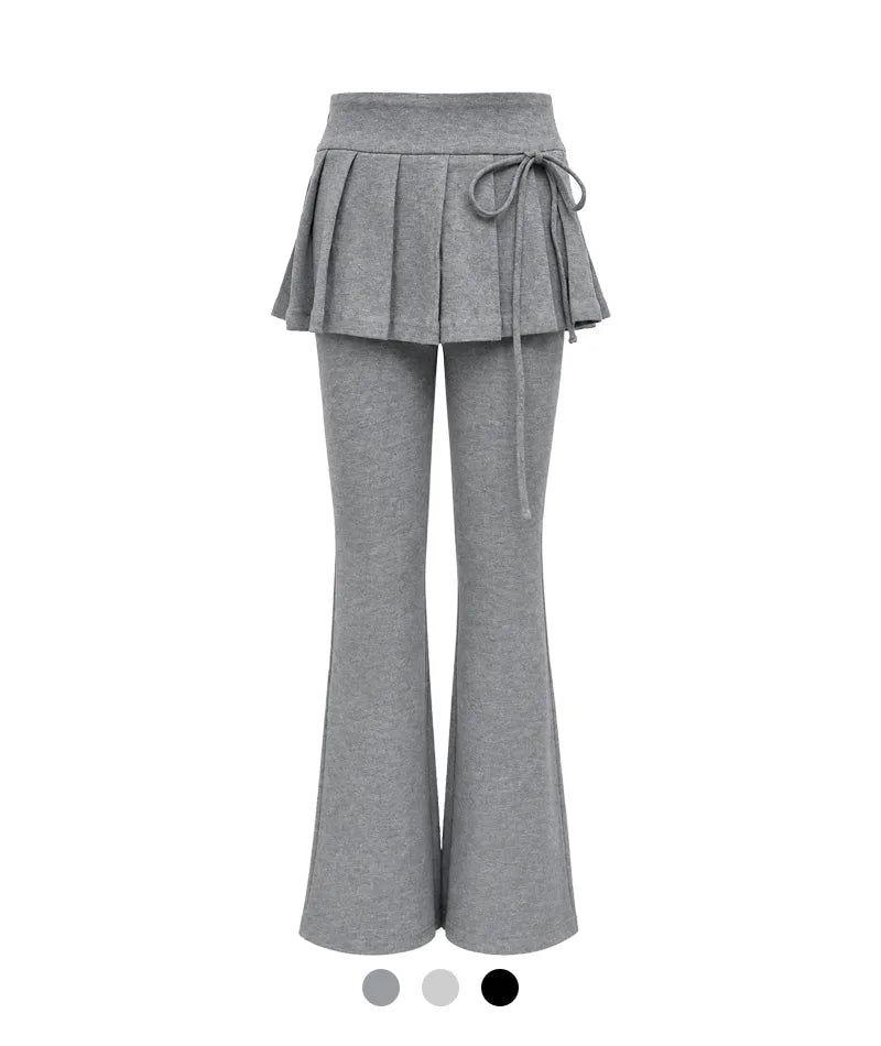 Cozy&Kitsch（コージーアンドキッチ）の「プリーツレイヤードブーツカットパンツ（パンツ）」