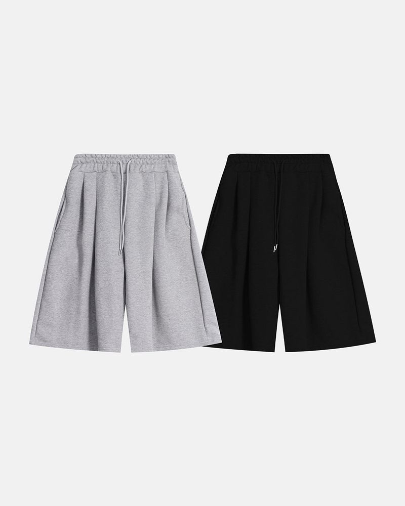 Bant Heavy Sweat Four-Tuck Bermuda Pants