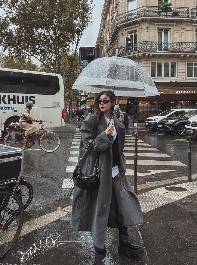 Moi Side Pocket Double Long Coat
