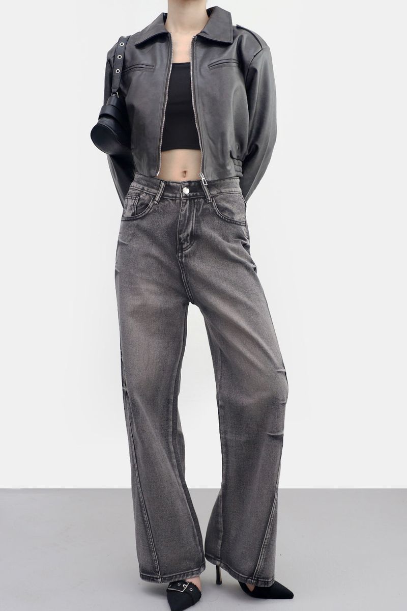 Tenet Crop Leather Jacket