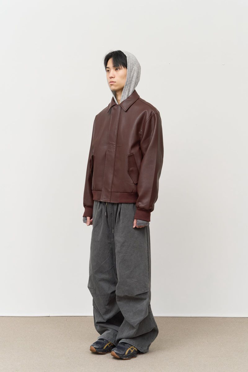Base Leather Blouson (2color)