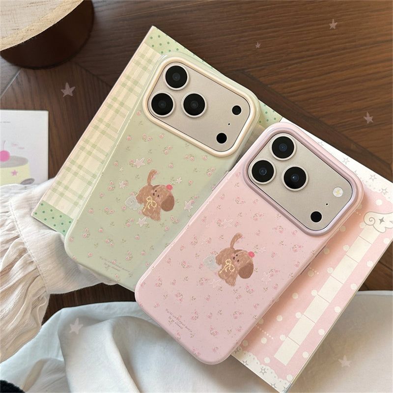 [1+1BOGO] Flower Puppy Summer iPhone Case